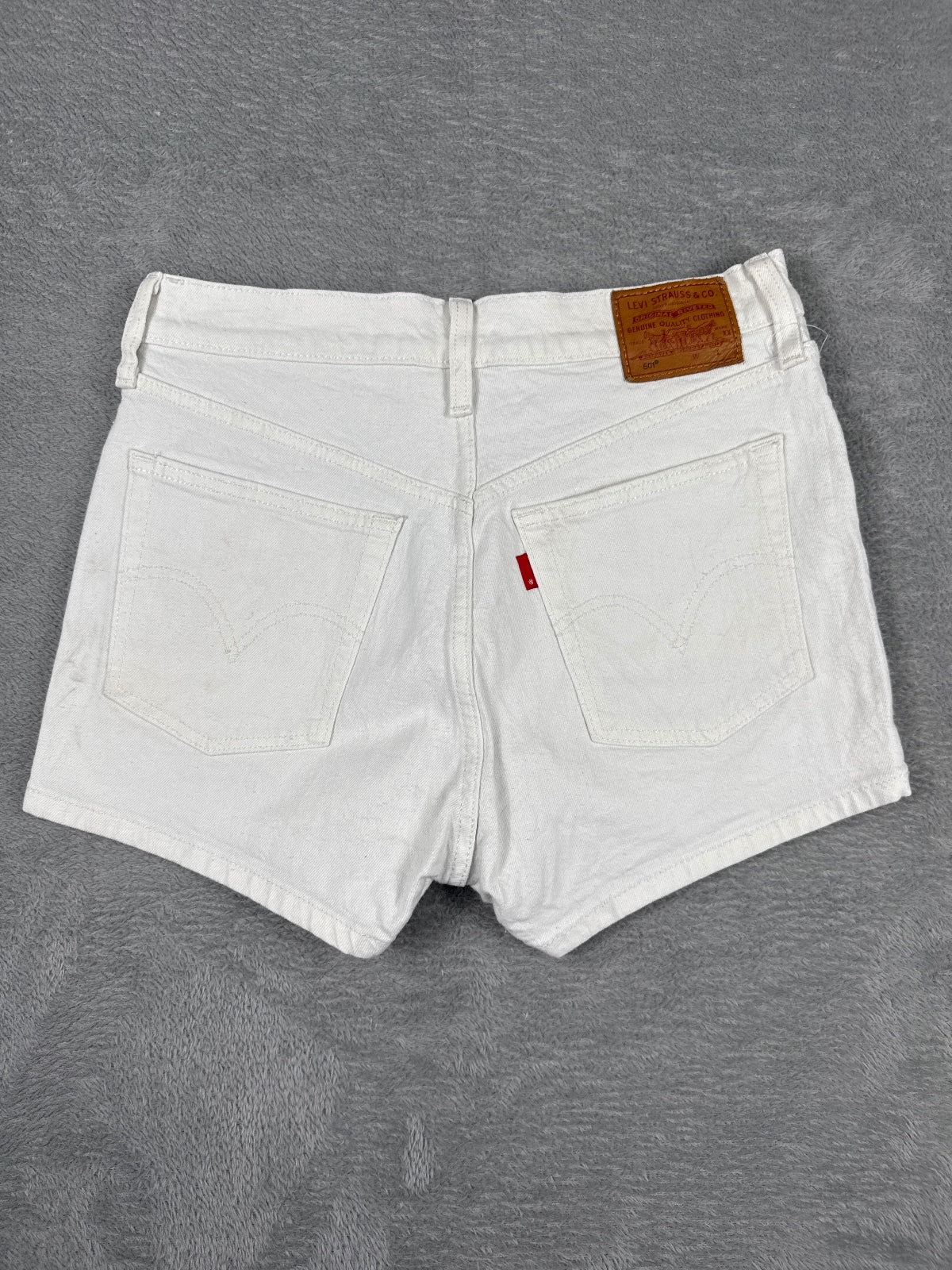 Levi's Premium 501 White Denim Shorts W27