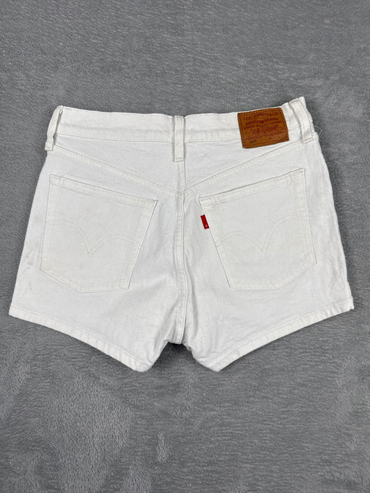 Levi's Premium 501 White Denim Shorts W27