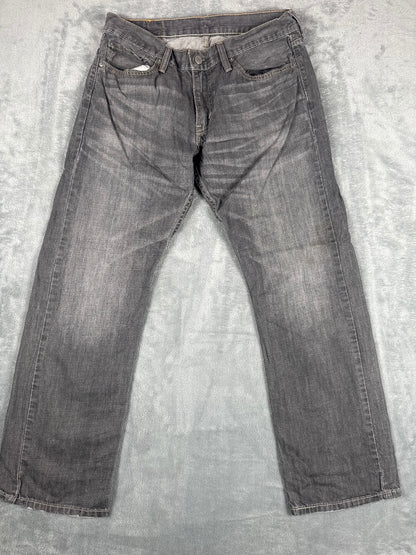 Levi's 514 Slim Straight Grey Denim Jeans Size 32x30