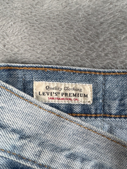 Levi's Premium Capital E 501 Light Blue Denim Shorts W27