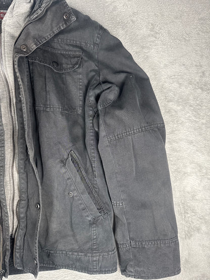 Levi's Black Casual Jacket with Grey Hooded Inner Layer - L