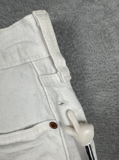 Levi's Premium 501 White Denim Shorts W27