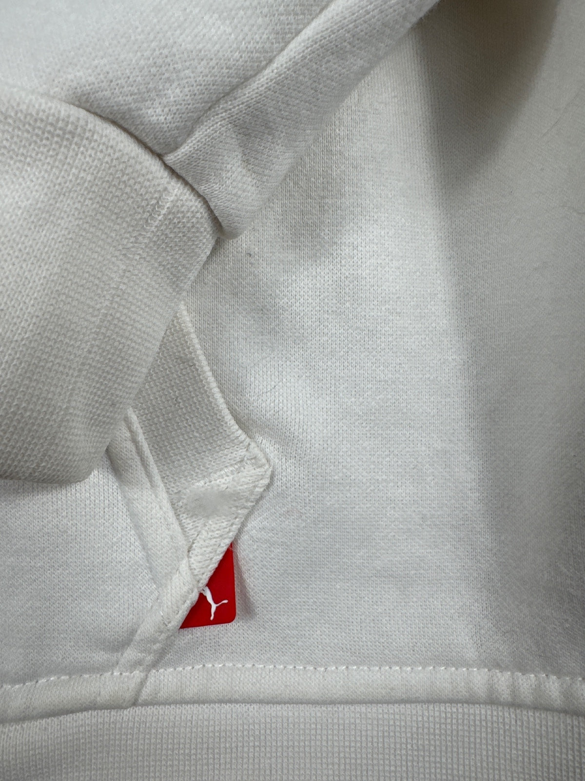 Puma White Hooded Zip-Up Sweatshirt Size L