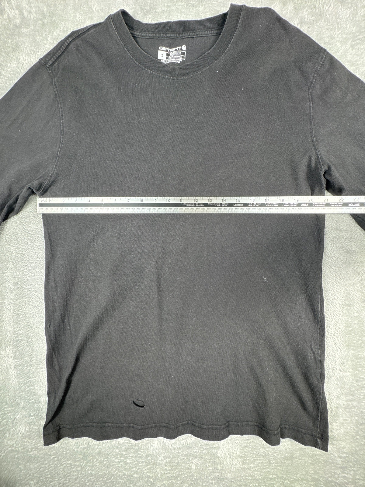 Carhartt Loose Fit Black Long Sleeve T-Shirt Size S