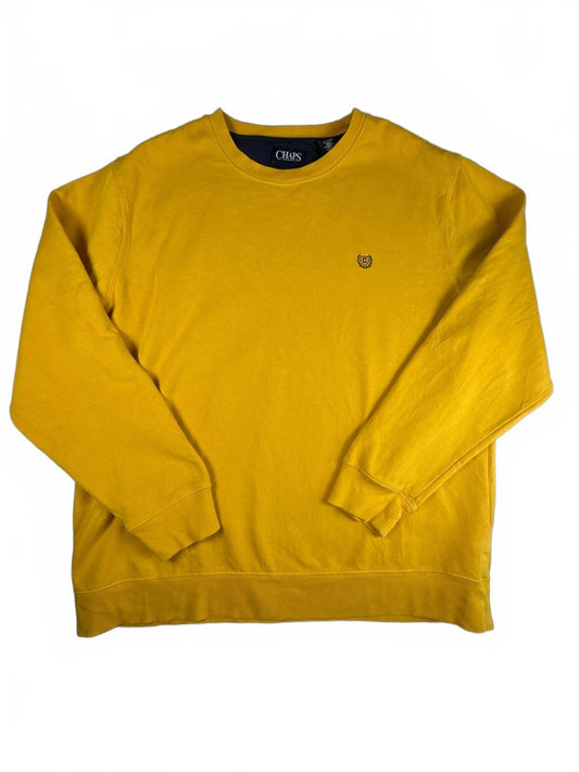 Chaps Yellow Crewneck Sweatshirt Size XL