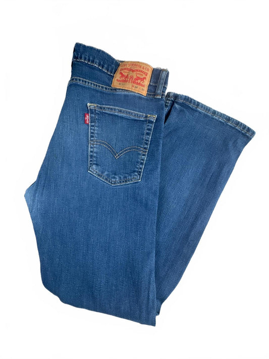Levi's 513 Slim Straight Blue Denim Jeans W34 L30