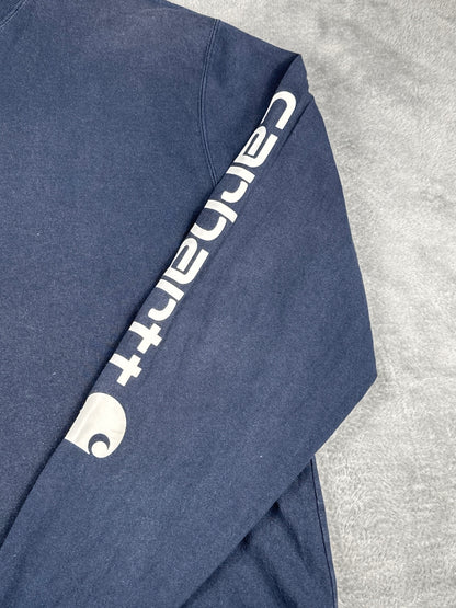 Carhartt Loose Fit Long Sleeve T-Shirt Navy Size L