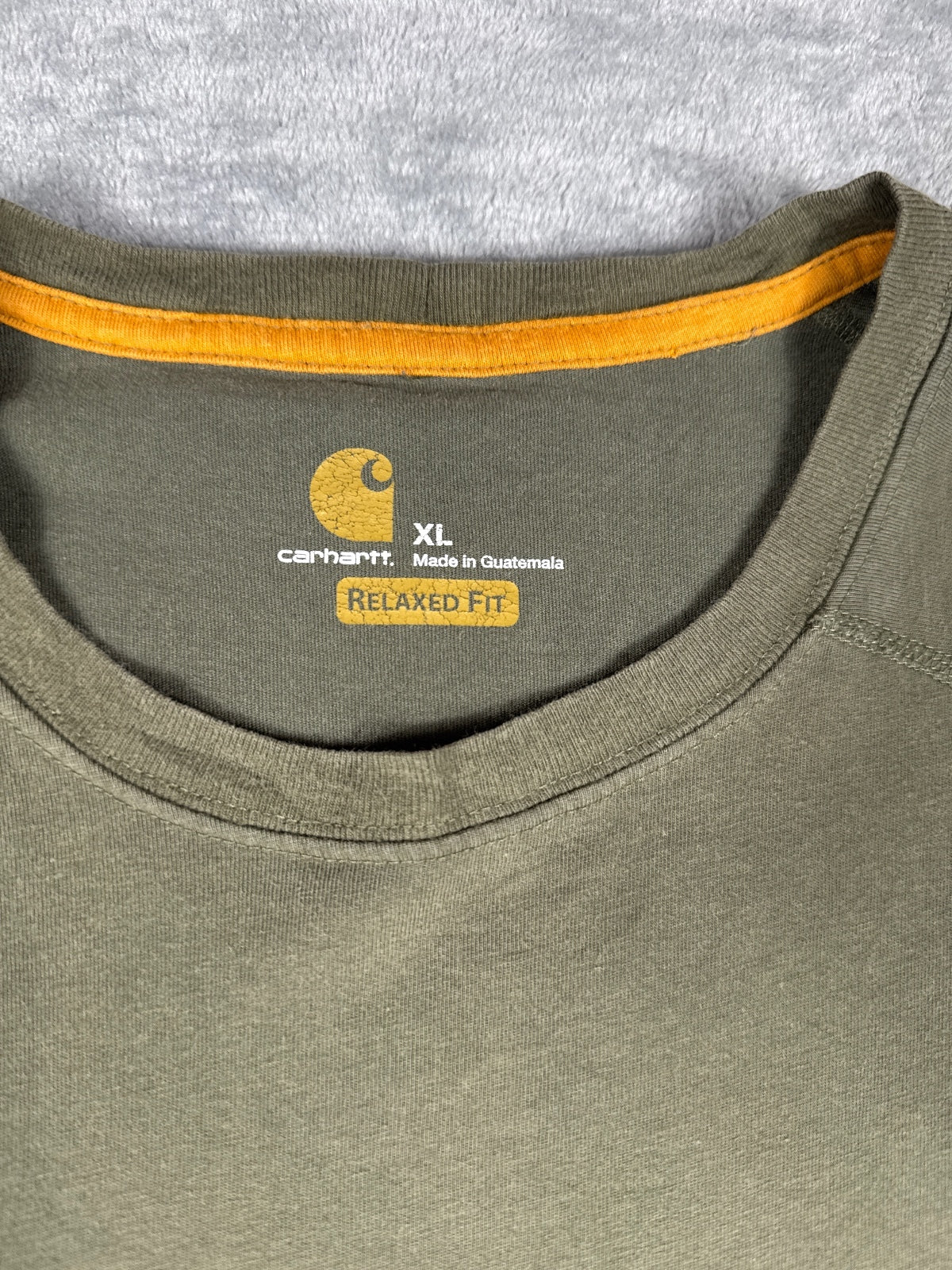 Vintage Carhartt Relaxed Fit Olive Green T-Shirt - XL