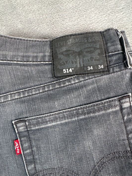 Levi's 514 Grey Denim Jeans W34 L34