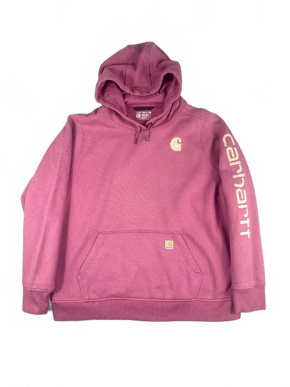 Carhartt Relaxed Fit Hoodie in Pink - XL
