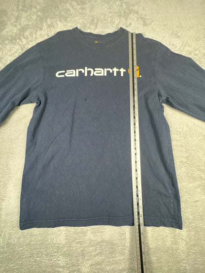 Carhartt Original Fit Long Sleeve Navy T-Shirt Size M