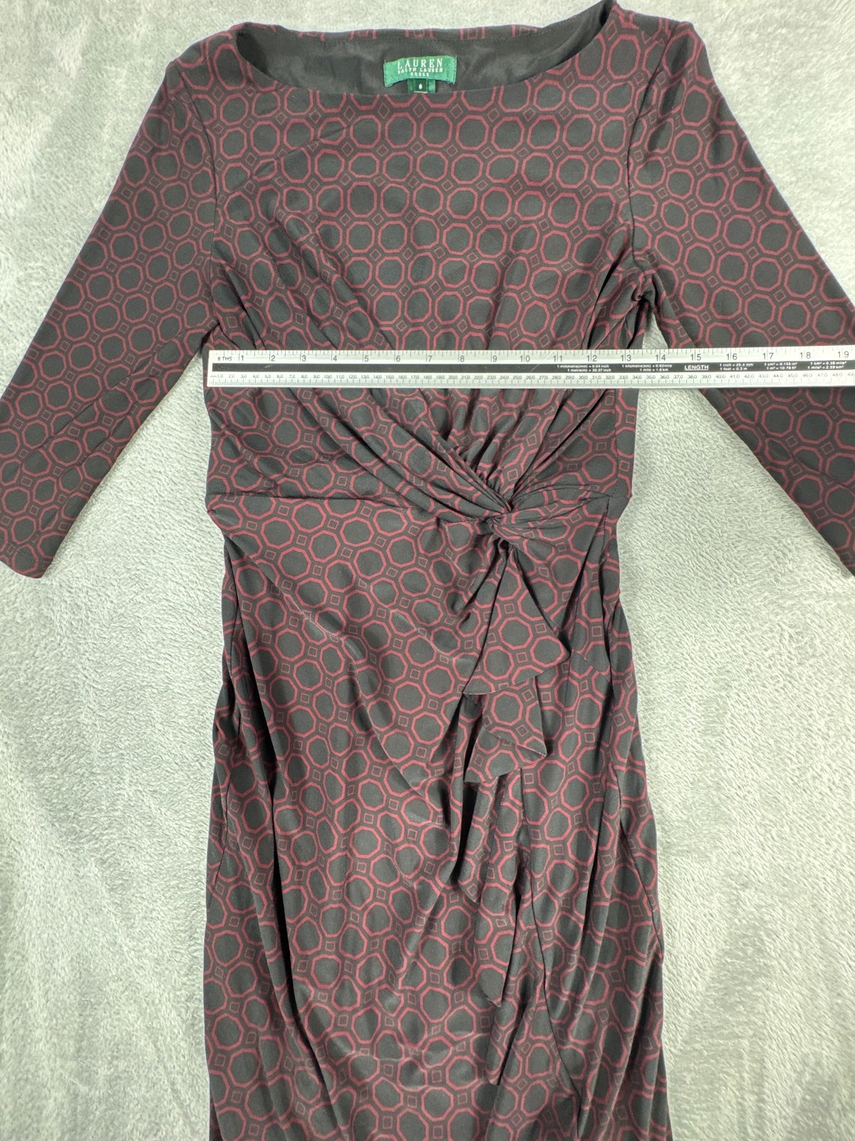 Lauren Ralph Lauren Geometric Print Knee-Length Dress Size 6