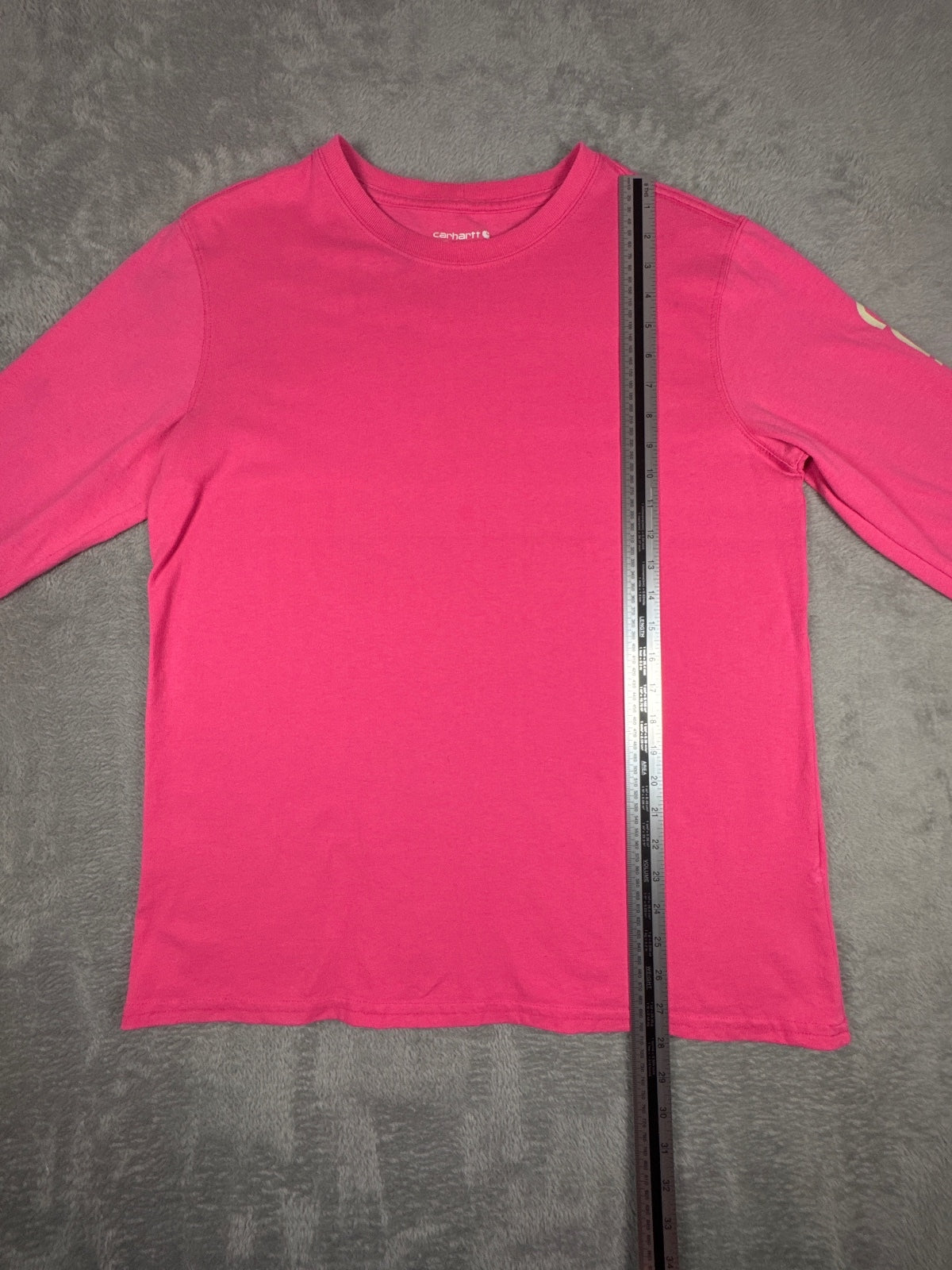 Carhartt Loose Fit Long Sleeve Pink T-Shirt Size L