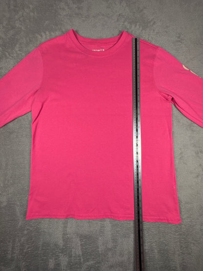 Carhartt Loose Fit Long Sleeve Pink T-Shirt Size L