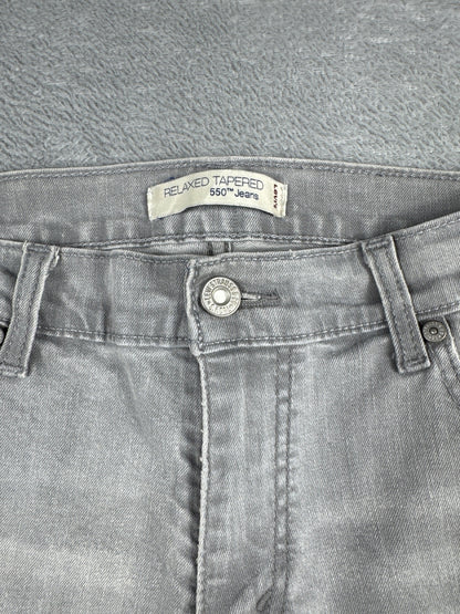 Levi's 550 Relaxed Tapered Grey Jeans Size 8M
