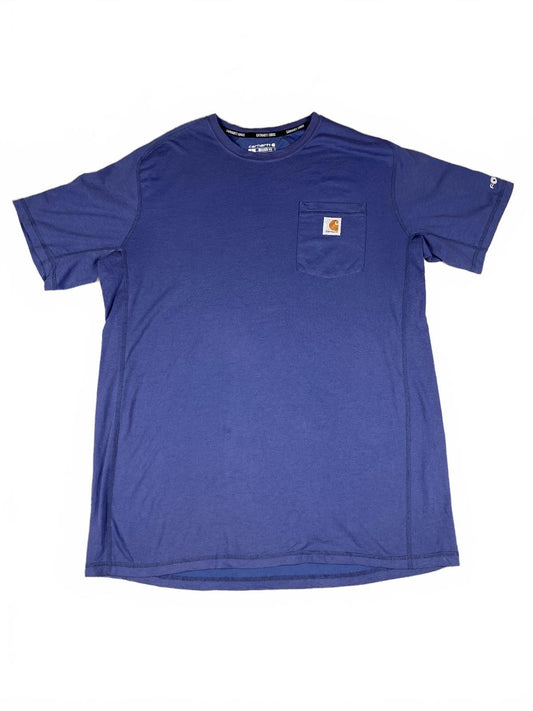 Carhartt Force Relaxed Fit T-Shirt in Navy Blue, Size Large