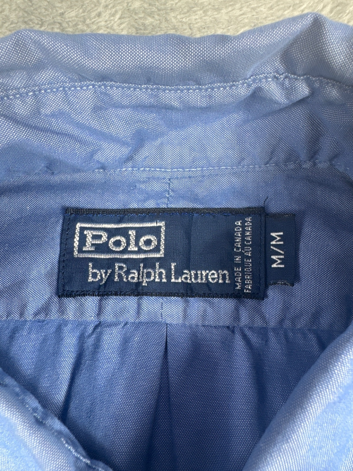 Polo by Ralph Lauren Classic Blue Button-Down Shirt Size M