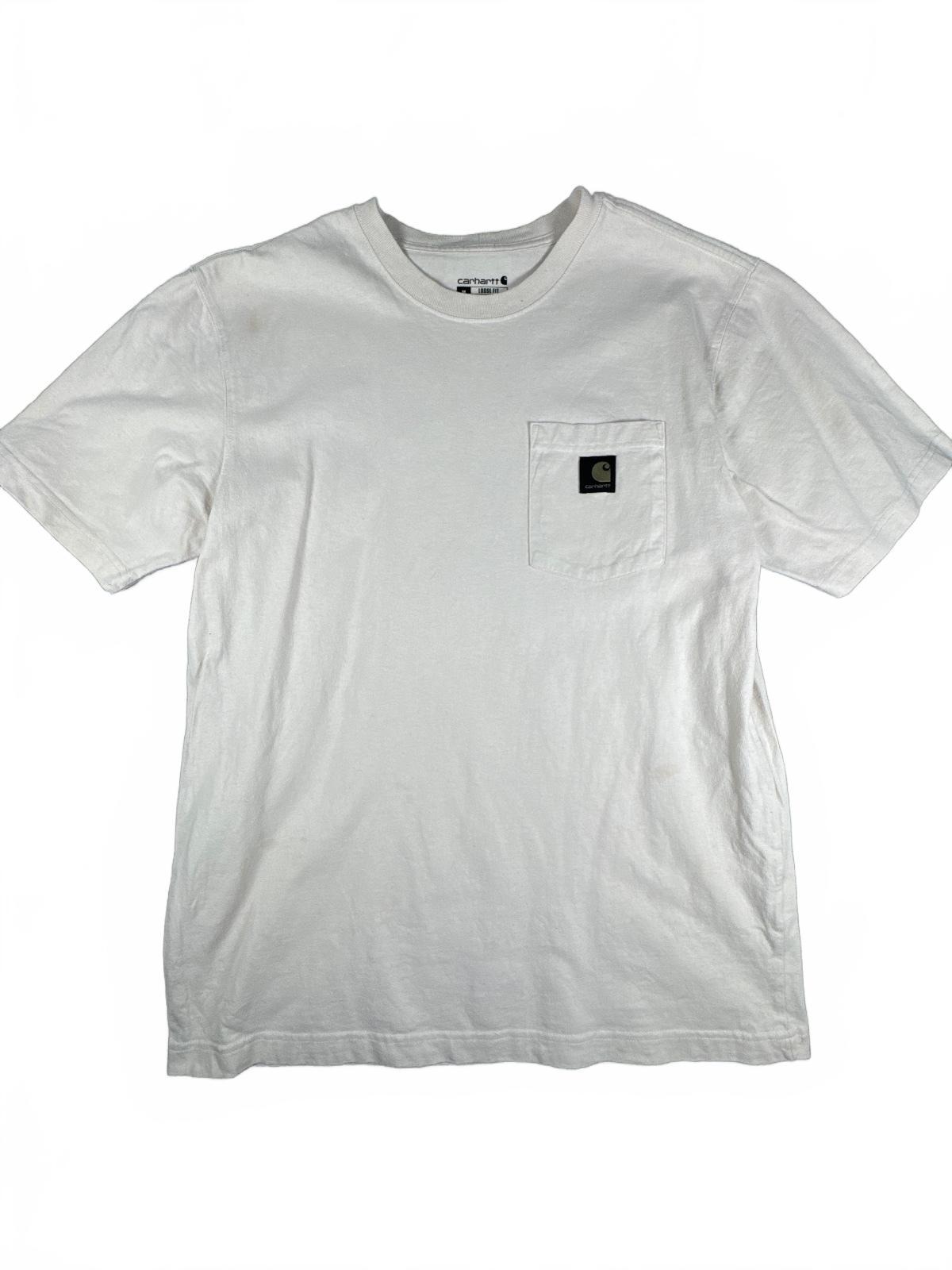 Carhartt Men's Loose Fit White Cotton T-Shirt Size M