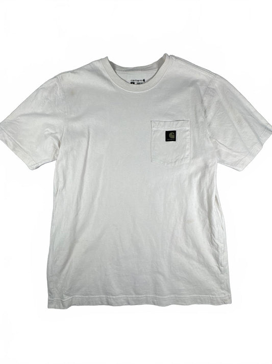 Carhartt Men's Loose Fit White Cotton T-Shirt Size M