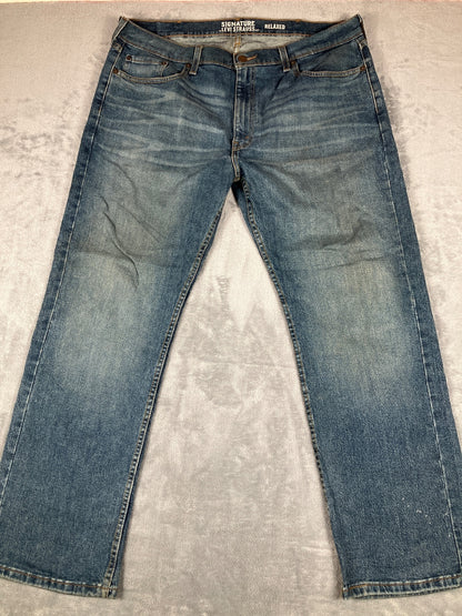 Levi's Signature Relaxed Fit Blue Denim Jeans W40 L30