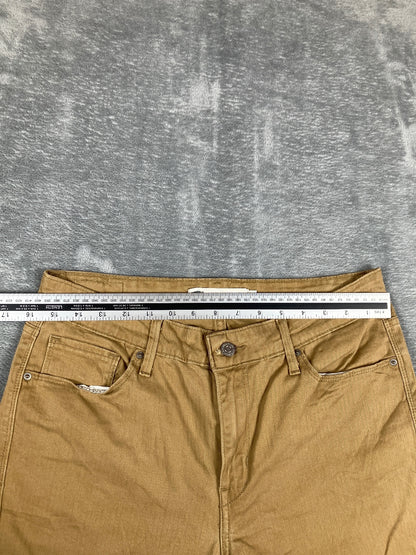 Levi's Mid Rise Vintage Skinny Jeans Tan Brown Size 12