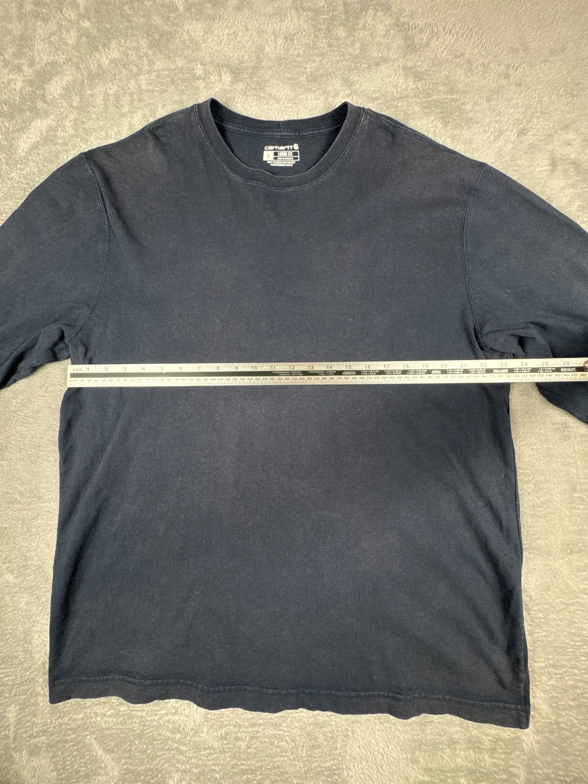 Carhartt Loose Fit Long Sleeve T-Shirt Navy Size L