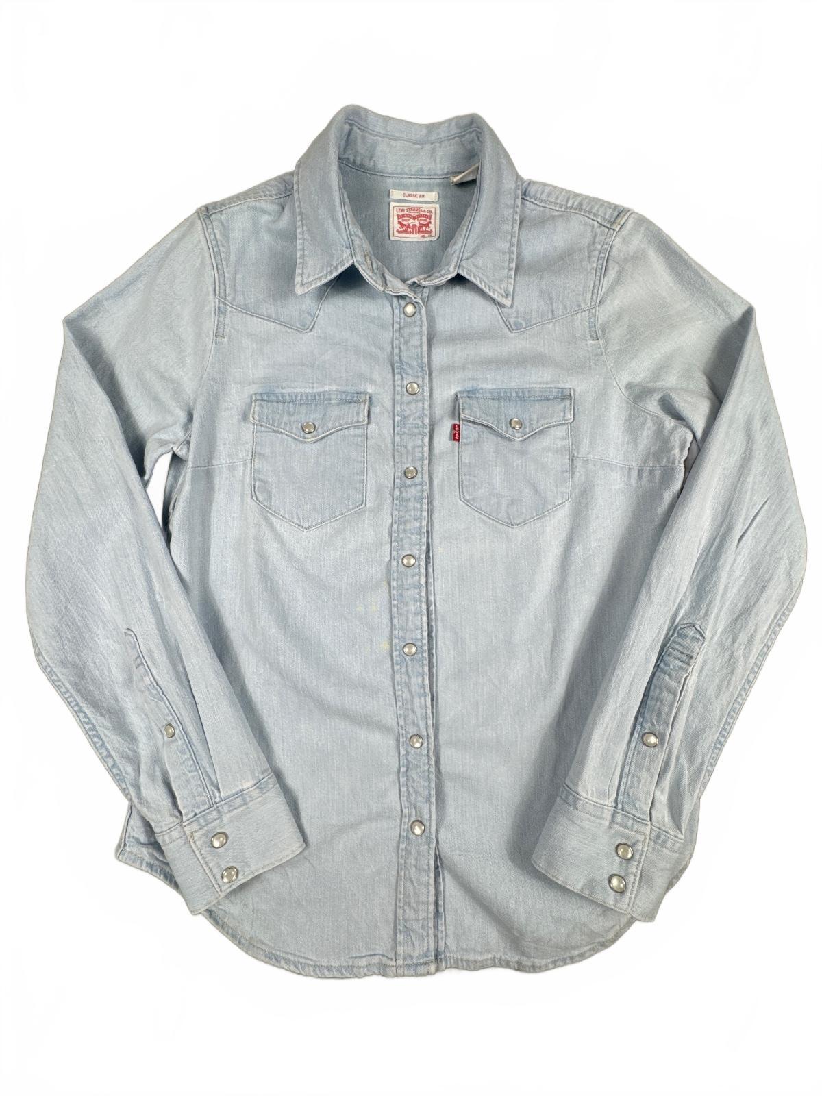 Levi's Classic Fit Light Blue Denim Shirt Size XS