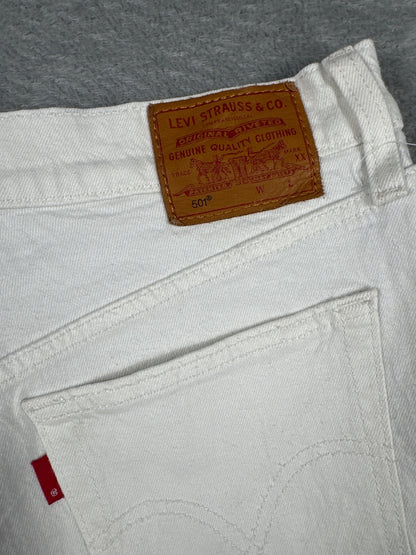 Levi's Premium 501 White Denim Shorts W27