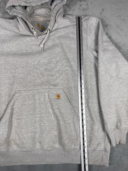 Vintage Retro Carhartt Grey Hoodie Sweatshirt XL