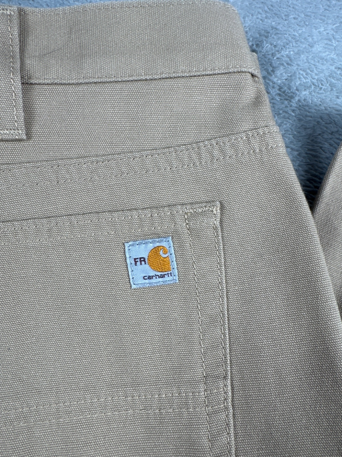 Carhartt Original Fit Work Pants Cat 2 in Khaki Size 16T