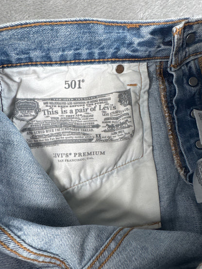 Levi's Premium Capital E 501 Light Blue Denim Shorts W27