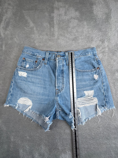 Levi's 501 Distressed Denim Shorts W27