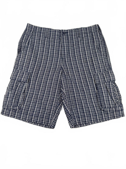Tommy Hilfiger Men's Navy Blue Plaid Cargo Shorts W36