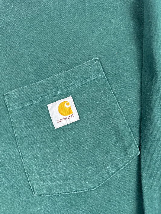 Carhartt Long Sleeve Dark Green T-Shirt Size XL
