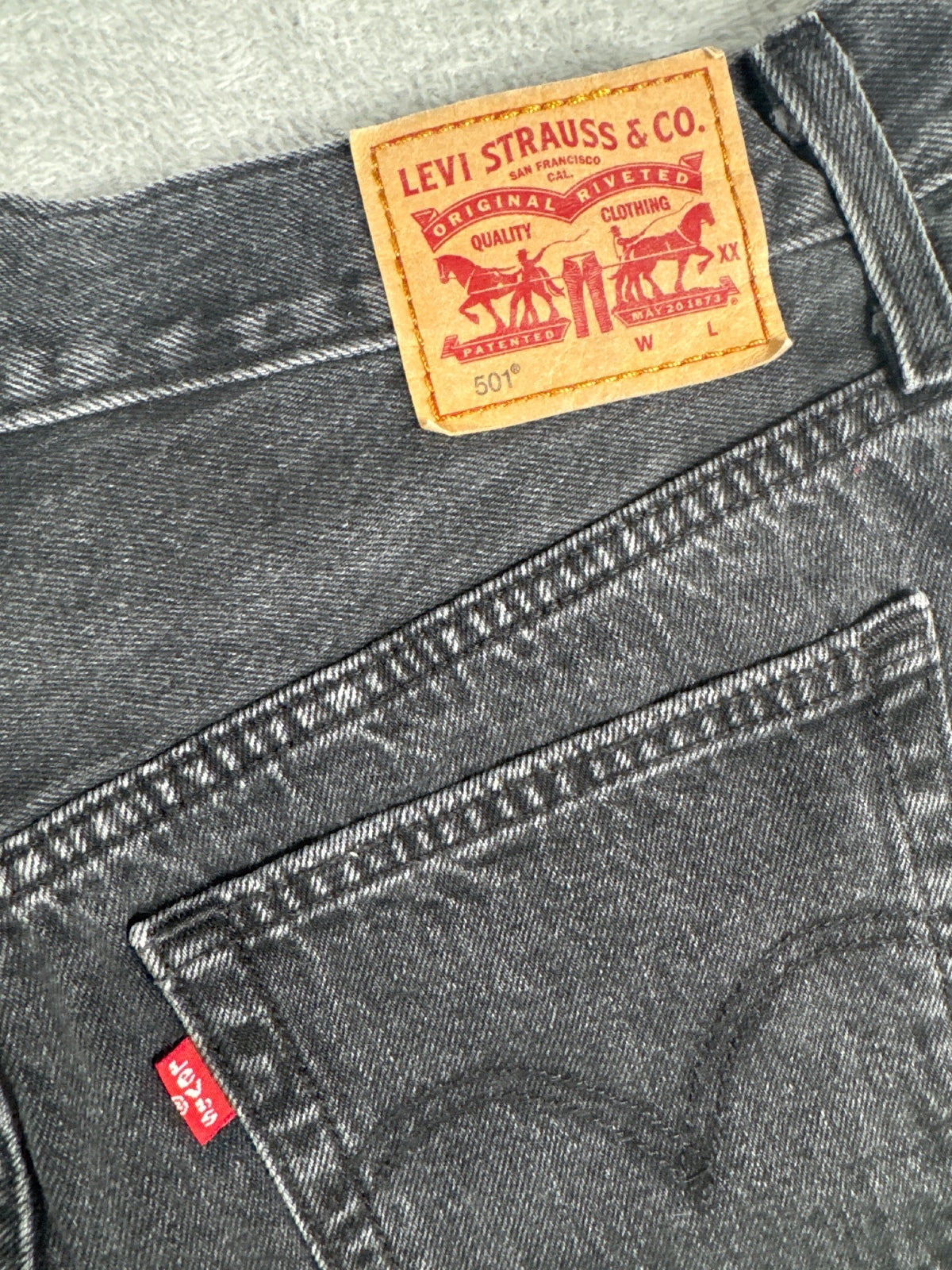Levi's 501 Black Denim Cutoff Shorts W29