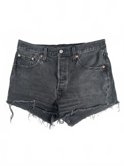 Levi's 501 Black Denim Cutoff Shorts W29