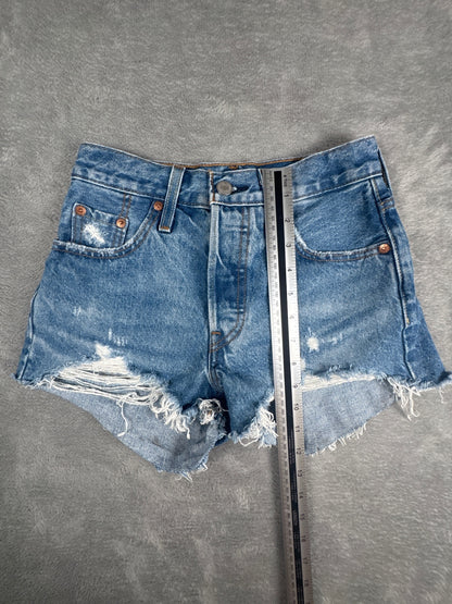 Levi's 501 Premium Distressed Denim Shorts W23