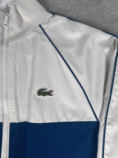 Vintage Lacoste Vintage White and Navy Track Jacket Size 34