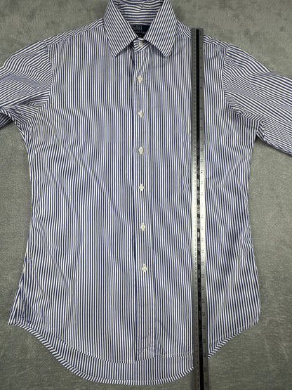 Polo by Ralph Lauren Blue and White Striped Shirt Size S