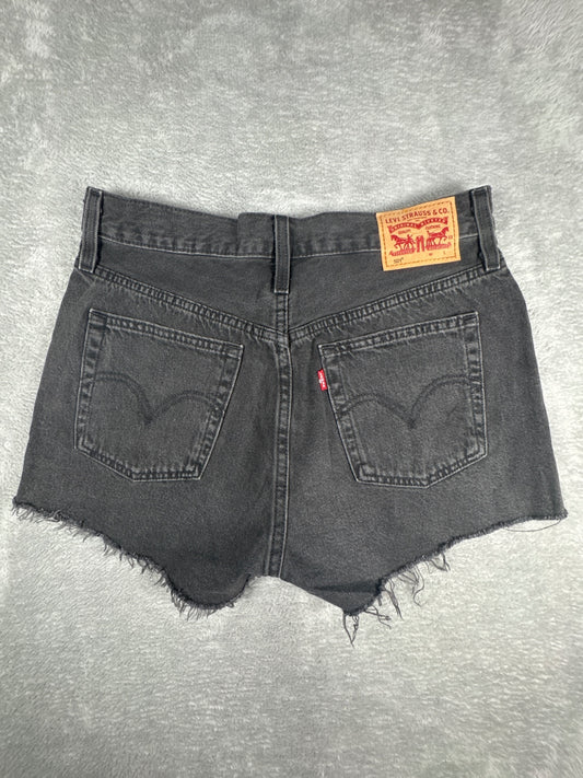 Levi's 501 Black Denim Cutoff Shorts W28