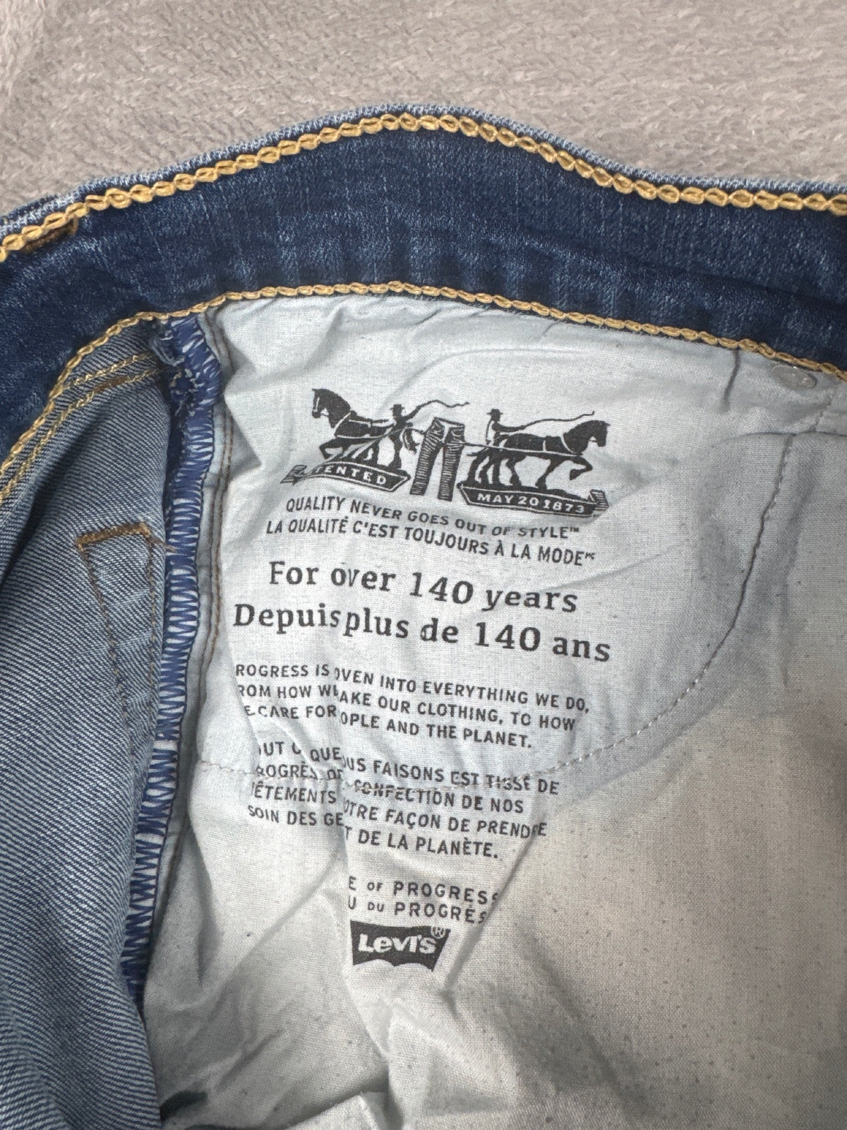 Levi's 513 Slim Straight Blue Denim Jeans W34 L30
