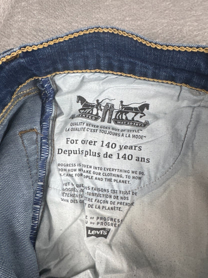 Levi's 513 Slim Straight Blue Denim Jeans W34 L30