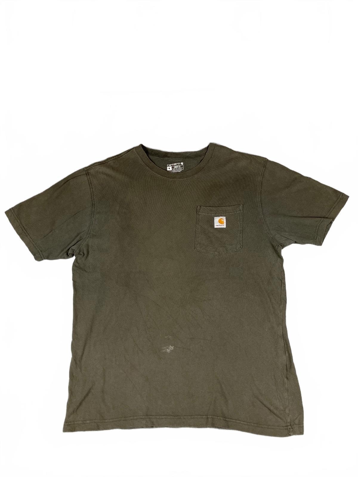 Carhartt Loose Fit Olive Green Pocket T-Shirt Size Medium