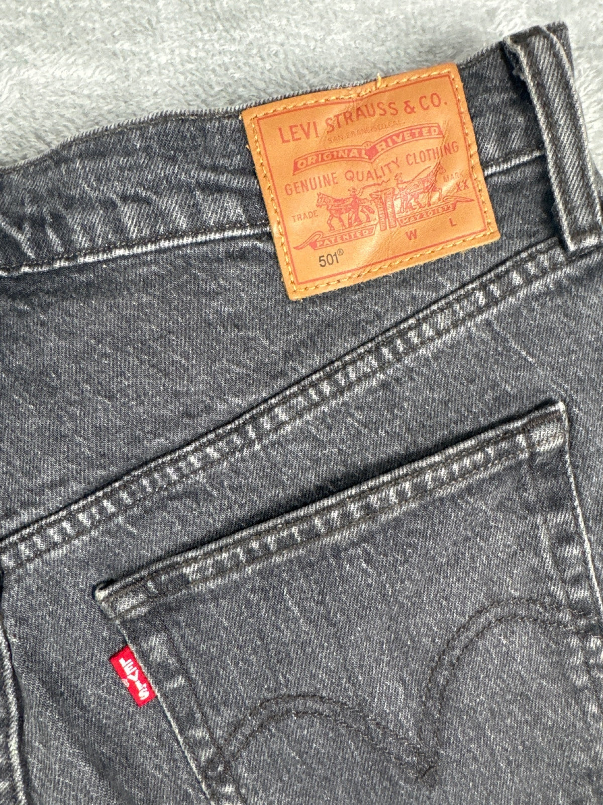 Levi's 501 Black Denim Cutoff Shorts W29
