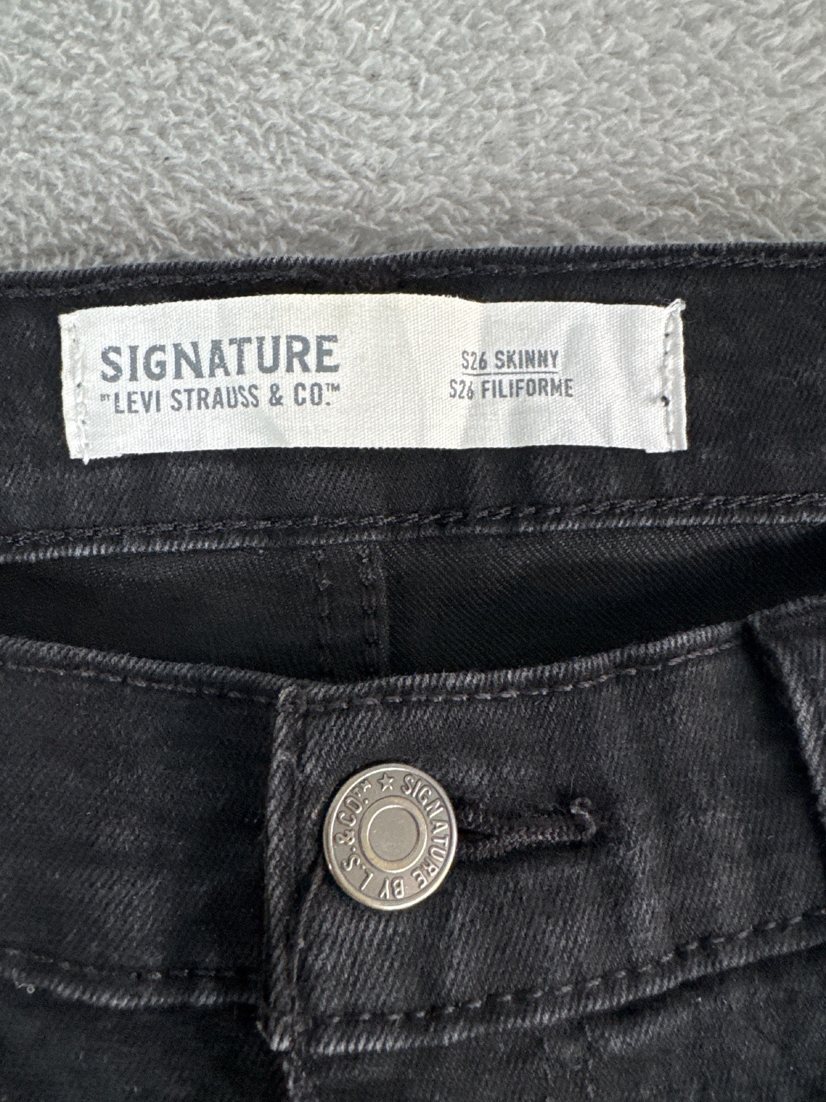 Levi's Signature Black Skinny Jeans W32 L30