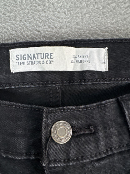 Levi's Signature Black Skinny Jeans W32 L30