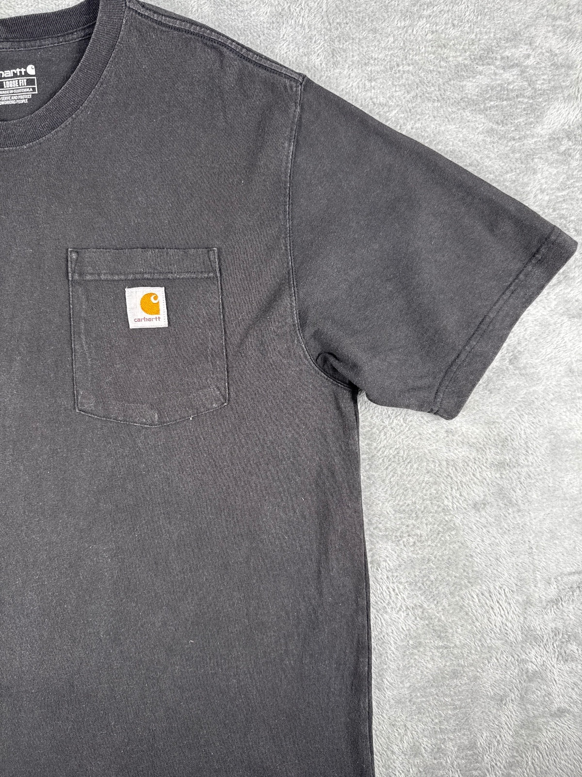 Carhartt Loose Fit Black Pocket T-Shirt Size M