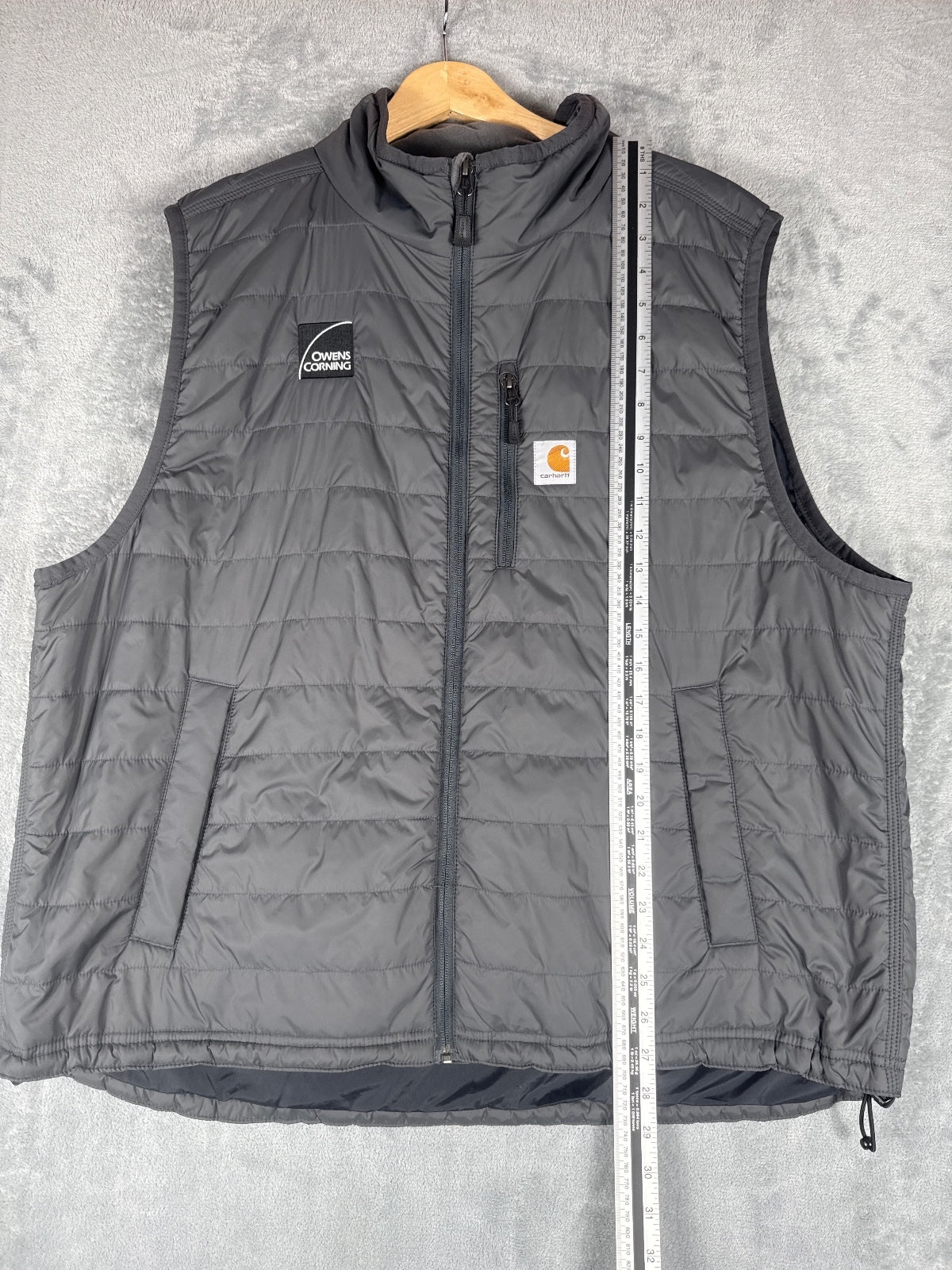 Carhartt Rain Defender 2XL Relaxed Fit Puffer Vest in Gray