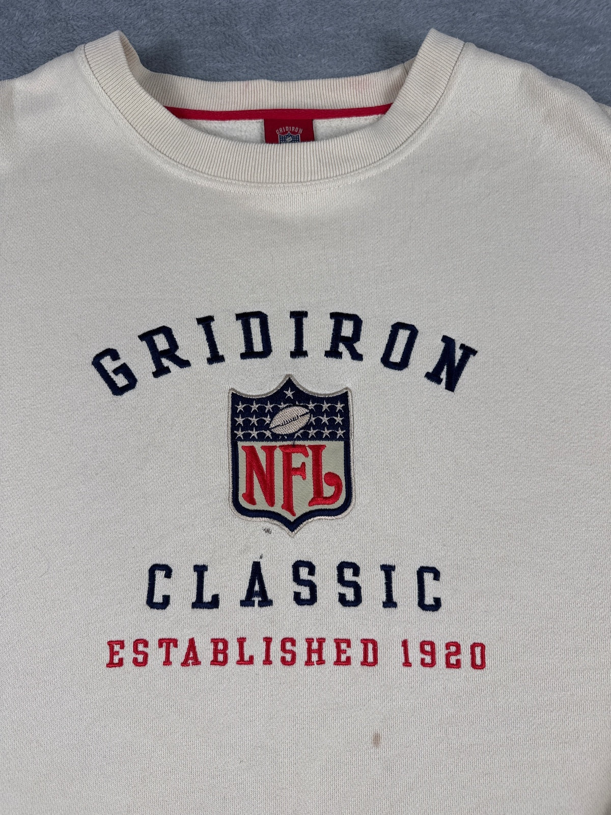 Reebok NFL Gridiron Classic Cream Sweatshirt Size L