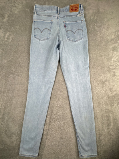 Levi's 721 High Rise Skinny Jeans Light Blue Denim W27 L30